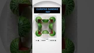 ¿Cuántas sandías hay  Sumas Visuales 🔍 juegosmentales entretenimiento experimento [upl. by Kelsi919]