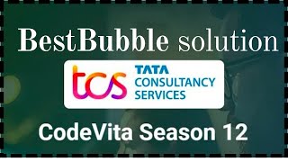 TCS Codevita 2024  BestBubble solution  season 12  solved answer😱🔥 tcs tcscodevita [upl. by Akinuahs847]