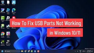 How To Fix USB Ports Not Working in Windows 1011 [upl. by Lexie]