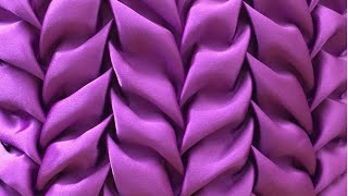 How to sew the leaf pattern  Canadian smocking tutorial [upl. by Aleak]