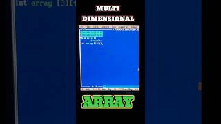 MULTI DIMENSIONAL ARRAY  ARRAY  C LANGUAGE  C PROGRAMMING  SNOW LIFE CODING coding learnc [upl. by Atinrev26]