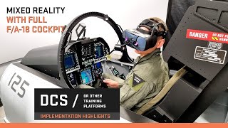 Mixed Reality with DCS and full FA18 fighter jet cockpit simulator by VIPER WING [upl. by Ardnyk]