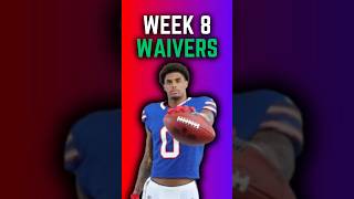 FANTASY FOOTBALL WEEK 8 WAIVERS 💎 FOLLOW ​⁠fantasyfootballsav For More nfl fantasyfootball [upl. by Broucek]