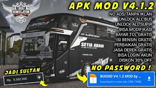 BUSSID MOD APK V412 TERBARU NO ADS  BUS SIMULATOR INDONESIA MOD APK 412 UNLIMITED MONEY [upl. by Hiro]