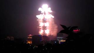 Fireworks of 2012 new year at Taipei 101 [upl. by Munroe294]