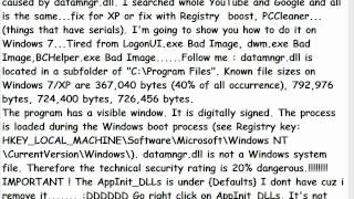 Bad Image Problem Fix datamngrdll Windows 7 Working 100 [upl. by Stroud]