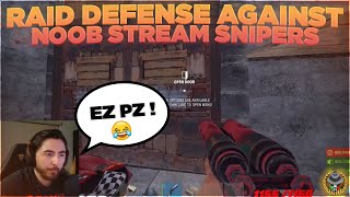 RAID DEFENSE AGAINST NOOB SNIPERS RUST [upl. by Nyladnewg]