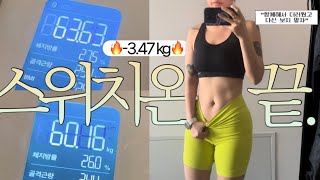 총 1754 kg 감량 먼저 하차합니다  스위치온 팁 amp 추천비추천 이유  4주차 후기  3주차 반복  눈바디 인바디 포함  24시간 단식 다이어트 [upl. by Beret319]