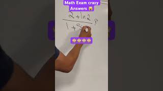 Math Funniest Test Answers fyp maths shorts [upl. by Cedric]