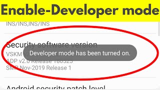 How To Enable Developer Options For All Samsung MobileUnlock Developer Mode Settings [upl. by Annahael]