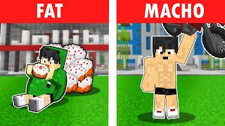 From FAT to MACHO STORY in Minecraft  OMOCITY Tagalog [upl. by Onitnelav]