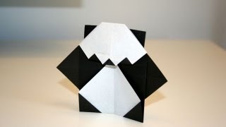 Origami tutorial  Mini Panda [upl. by Hallvard]