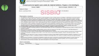 Como solicitar Licença de Coleta de Material Biológico no SISBIO [upl. by Avilys]