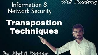 Information amp Network Security Lecture  Transposition Techniques EngHindi [upl. by Verneuil]