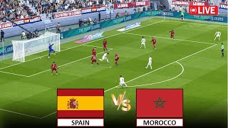 🔴LIVE  SPAIN vs MOROCCO I MENS FOOTBALL STREAM I eFOOTBALL PES 21 GAMEPLAY [upl. by Anatolio]