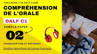 DALF C1  Compréhension de lorale No 02  DALF C1 Listening Practice Test Online [upl. by Rasla167]