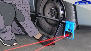 Comment REGLER soimême le PARALLELISME des roues avant avec un outil LASER [upl. by Assenav]