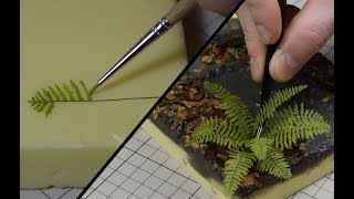 How to make Fern for Diorama  Tutorial [upl. by Brezin]