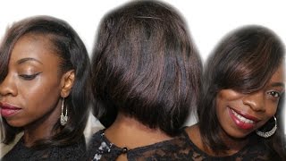 How To Make your old quick weave look like new  Short Bob weave Part 1 [upl. by Narib544]