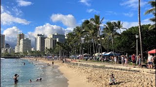 Go Walking 4th of July at Waikiki Beach Honolulu Hawaii [upl. by Banwell]