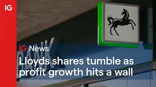 Lloyds shares tumble as profit growth hits a wall [upl. by Nnave520]