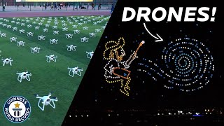 Unbelievable DRONE display  Guinness World Records [upl. by Eisac]