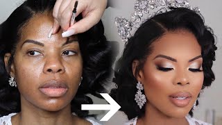 BRIDAL MAKEUP ON A CLIENT AMAZING TRANSFORMATION  FT NATASHA DENONA BIBA PALETTE [upl. by Kusin855]