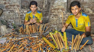 Incredible Process Of Making Wooden Bobbins to use Weaving Power Looms Creative Woodworking Process [upl. by Cohin]