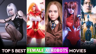 Top 5 Best Female AI Robots Movies in Hindi  Female AI Robot Movies in Hindi  Female Sci fi Movie [upl. by Nylsaj]