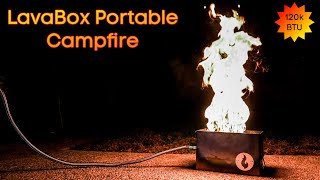 Ammo Can Firepit with a 3 Foot Tall Flame  LavaBox Campfire [upl. by Porte]