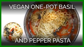 Vegan OnePot Basil and Pepper Pasta [upl. by Hynda725]