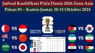 Jadwal Kualifikasi Piala Dunia 2026 Pekan ke 3  BAHRAIN vs INDONESIA  Babak Ketiga WCQ Live RCTI [upl. by Elleval]