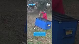 Man throws coyote in dumpster to save his chihuahua shorts [upl. by Weidman932]