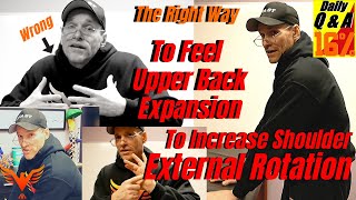 Q amp A for The 16  Increasing Shoulder External Rotation  Dorsal Rostral Expansion [upl. by Wolfe]