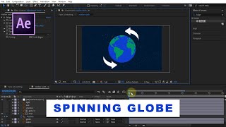 How to Create A Fake 3d Globe Rotating in After Effects [upl. by Novelia]