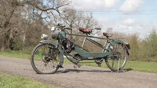 LOT 65  C1950 DERNY 98CC TANDEM MOPED [upl. by Angela]