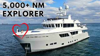 9990000 5000NM Steel Explorer SuperYacht quotATLASquot CDM 102 DARWIN Tour [upl. by Lekar448]