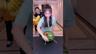 Watermelon Blind Box Challenge So Exciting Play With FriendsFunnyfamily Partygames Funny Short [upl. by Eenhat]