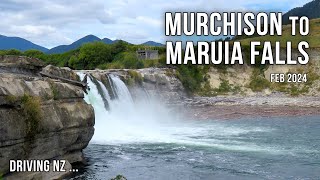 Driving New Zealand Murchison to Maruia Falls  4K Scenic Drive [upl. by Emile255]