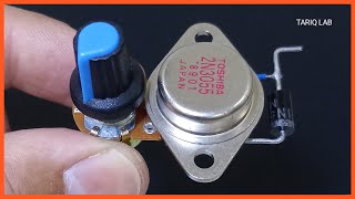 Adjustable Voltage Regulator Using 2N3055 Transistor  048V 10A [upl. by Pavla]