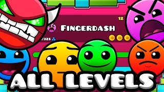 Geometry Dash 21  All Levels 121 100 Complete Latest Coins [upl. by Cathleen]