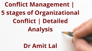 Conflict Management  Conflict Process  5 stages of Organizational Conflict [upl. by Yenttirb]