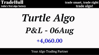 Turtle Algo PampL 06Aug 406000  TradeHull  Algo trading  See👇 [upl. by Ydualc]