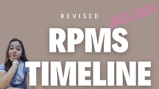 Revised RPMS TIMELINE FOR SY 20232024 [upl. by Drawe118]