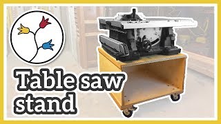 MOBILE TABLE SAW STAND – Make a table saw cart for the BOSCH GTS 10 XC [upl. by Salene]