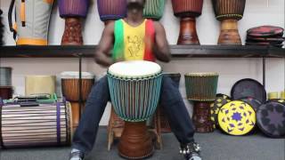 Drumskull Drums amp Babara Bangoura  Ivory Coast Iroko Djembe [upl. by Odell242]