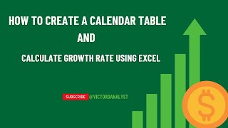 how to create a Calendar Table to calculate Growth Rate using Power Query and Power Pivot in Excel [upl. by Troy]