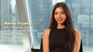 WhyZicklin MS in Finance with Malvika Priyam 24 [upl. by Nimaj]