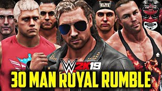 WWE 2K19  30 MAN ROYAL RUMBLE MATCH IndyFree Agents [upl. by Ehtyaf4]