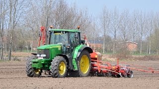 John Deere 6820 amp Becker Aeromat  Loonw MeganckHaenebalcke  mais zaaien [upl. by Venola]